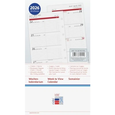 Abbildung von Rido Wochenkalendarium Timing Special 8,7x15,3cm 1 Woche/2 Seiten 2026