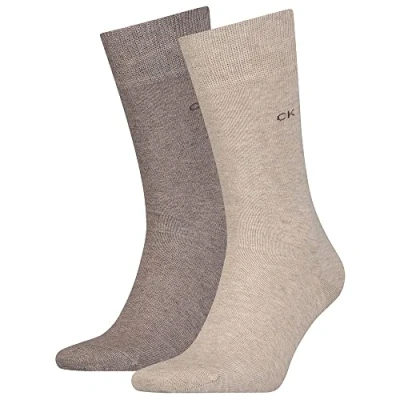 Abbildung von Calvin Klein Underwear Unisex 2 PACK Socken, Herren, Größe: 39 42, Brown melange