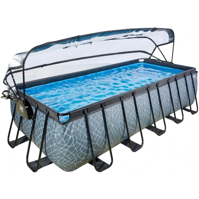 Abbildung von EXIT Pool mit Abdeckung 540x250cm Stone