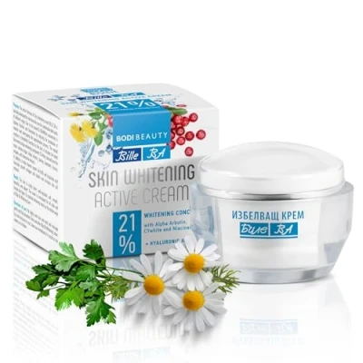 Abbildung von BODI BEAUTY BA Whitening cream, aufhellende Gesichtscreme mit Hyaluronsäure, Niacinamid, Kamille, hellt Sommersprossen im Gesicht auf 21% Aufhellungskonzentrat, Gesichtspflege 50 ml