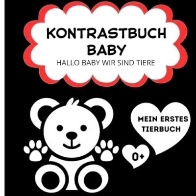 Abbildung von HALLO Baby Wir sind Tiere. Mein erstes Tierbuch.: Kontrastbuch ab 0 Monate visuellen Stimulation für Neugeborene