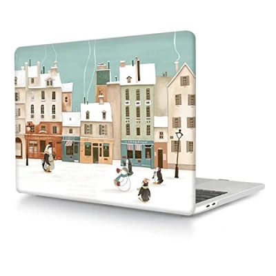 Abbildung von Hülle Case Kompatibel mit MacBook Air 13 Zoll 2017 2016 2015 2014 2013 2012 2011 2010 Freisetzung A1466 A1369, Ultradünne Plastik Hartschale Schutzhülle, Pinguin