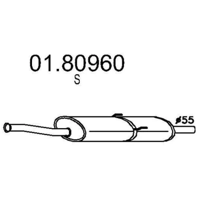 Abbildung von MTS 01.80960 Mittelschalldämpfer 1430 RENAULT: ESPACE 3