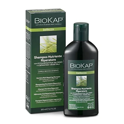 Abbildung von Bios Line 53797 Biokap Nährstoff Shampoo Reparatur, 200ml für trockenes Haar, Aloe Vera Duft, Synthetikfrei, Unisex Erwachsene