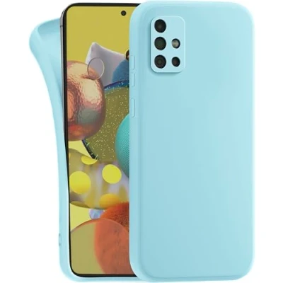 Abbildung von MyGadget Hülle für Samsung Galaxy A51 4G robuste Silikon Schutzhülle TPU Case Slim Silikonhülle Back Cover Kratzfest Handyhülle Hellblau
