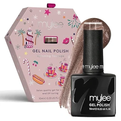 Abbildung von Mylee Gel Nagellack 10 ml [Spinning Teacups] Maniküre, Pediküre UV/LED Lack für den Professionellen Gebrauch im Salon sowie zu Hause [Weihnachten 2023] Lang Anhaltend und Einfach Aufzutragen
