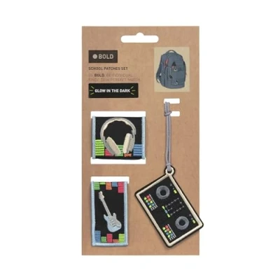 Abbildung von BOLD Lässig Anhänger und Patches Set (2 Stk.) mit Druckknopf/BOLD Match School Music