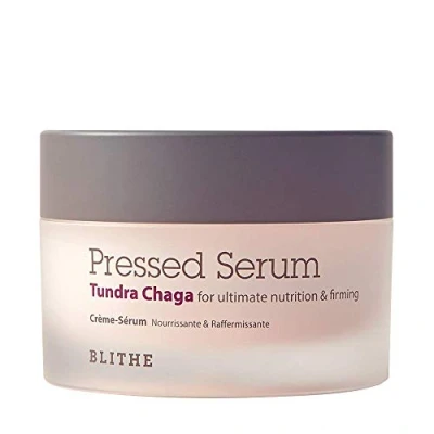 Abbildung von BLITHE Pressed Serum Tundra Chaga Pilz Anti Falten Creme Aging Frauen mit Beta Glucan lifting für reife Haut, Vegan Korean Skincare straffende Gesichtsserum, Ultra Repair Cream 50 ml