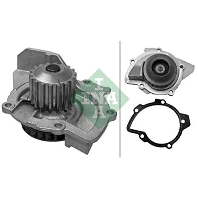 Abbildung von INA 538 0102 10 Wasserpumpe mit Dichtung für Zahnriementrieb FORD: Galaxy Mk2 MPV, FOCUS 3 Turnier, 3, PEUGEOT: 308 I SW, 5008 I, RCZ Coupe