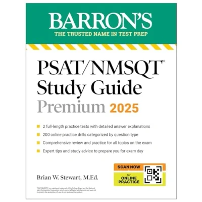 Abbildung von PSAT/NMSQT Premium Study Guide: 2025: 2 Practice Tests + Comprehensive Review 200 Online Drills: 4 (Barron&#039;s Test Prep)