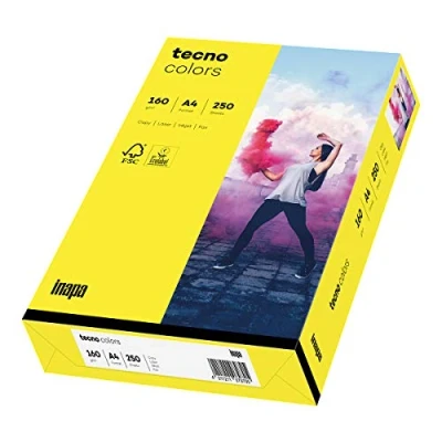 Abbildung von tecno Kopierpapier colors gelb DIN A4 160 g/qm 250 Blatt