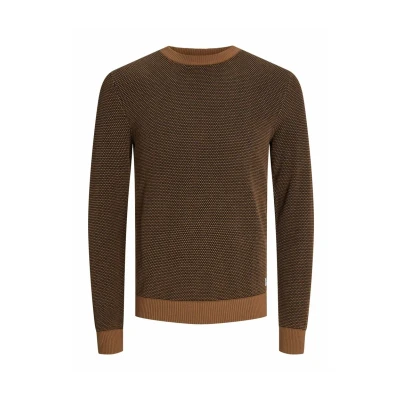 Abbildung von Jack &amp; Jones Jjeglobe CREW NECK NOOS Strickpullover, Herren, Größe: Medium, Mocha bisque