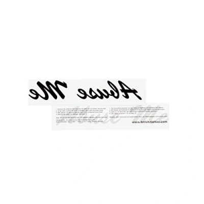 Abbildung von 2 x Abuse Me Tattoo schwarzer Schriftzug Sexy Kinky Fetisch (2)