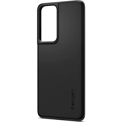 Abbildung von Spigen Thin Fit Hülle Kompatibel mit Samsung Galaxy S21 Ultra Schwarz