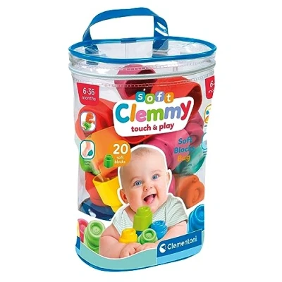 Abbildung von Clementoni® Spielbausteine Clemmy, Bausteine im Beutel (20 Stück), Made in Europe