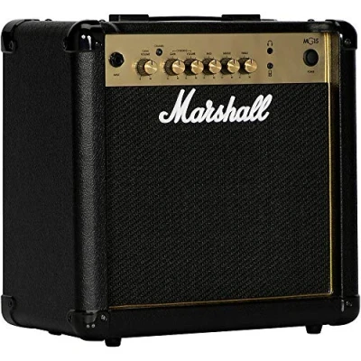 Abbildung von Marshall MG15G Gitarren Combo Verstärker, Übungsverstärker, geeignet für E Gitarre Schwarz und Gold