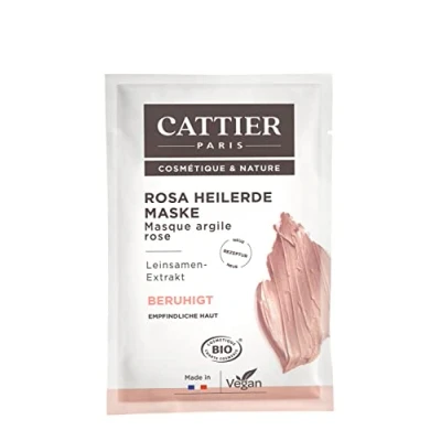 Abbildung von Cattier Heilerde Maske für empfindliche Haut, rosa Heilerde, Naturkosmetik, 4 x 13 ml