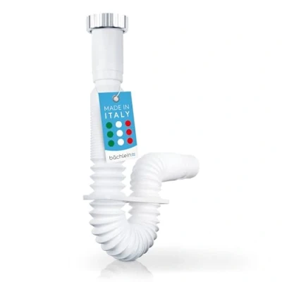 Abbildung von Bächlein Siphon Küchensiphon flexibel Ablaufschlauch 320 800mm ausziehbar, variable Länge von 800 mm