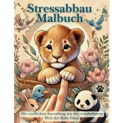 Abbildung von Stressabbau Malbuch: Das Ausmalbuch für Erwachsene und Jugendliche mit süßen Baby Tieren zur Entspannung &amp; Achtsamkeit
