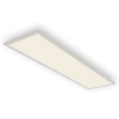 Abbildung von Briloner Leuchten LED Panel 7189 016, Bewegungsmelder, Dämmerungssensor, Leuchtdauer einstellbar, ultraflach, fest verbaut, Neutralweiß, Deckenlampe, 119,5x29,5x6,5cm, Weiß, 38W, Wohnzimmer, Schlafzimmer