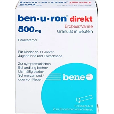 Abbildung von Ben u ron Direkt 500 mg Granulat Erdbeer 10 St