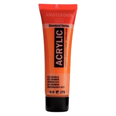 Abbildung von Amsterdam Standard Series Acrylic Tube 20 ml Azo Orange 276 Hohe Lichtechtheit Halbdeckend Flexibles Satin Finish Mittelviskose Farbe Vielseitig einsetzbar Made in Netherlands