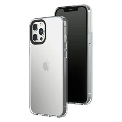 Abbildung von RhinoShield Crystal Clear Case kompatibel mit [iPhone 12 Pro Max] Fortschrittliche Vergilbungsresistenz, Hohe Transparenz, Personalisierbare und Transparente Schutzhülle Schwarz Kamera Ring