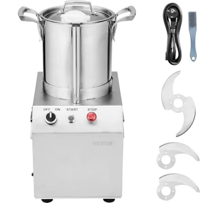 Abbildung von VEVOR Küchenmaschine Gemüsezerkleinerer Lebensmittelechter Edelstahl Mixer 4L