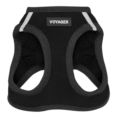 Abbildung von Best Pet Supplies Voyager Step In Air Hundegeschirr Allwetter Mesh Weste Geschirr für kleine und mittelgroße Hunde Schwarz, S