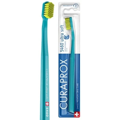 Abbildung von Curaprox Zahnbürste CS 5460 Ultra Soft Handzahnbürste für Erwachsene mit CUREN Borsten Türkis Grün