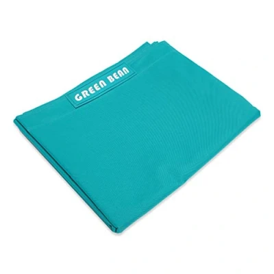 Abbildung von Green Bean Square XL Riesensitzsackhülle 120x160 cm PVC Bezug Indoor und Outdoor Sitzsackhülle Bag Sitzsackbezug ohne Füllung Lounge Chair Hülle abwaschbar Türkis