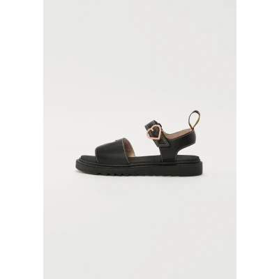 Abbildung von Dr. Martens Marlowe Hearts Unisex Riemensandalette für Kinder, Größe: 31, Black/powder pink/nebula glitter Schuhe