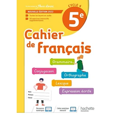 Abbildung von cahier de Français cycle 4/5e d&#039;activités Ed. 2022