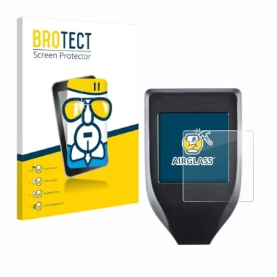 Abbildung von BROTECT Schutzglas für Trezor Model T Schutzfolie Panzer Folie Glas [Extrem Kratzfest 9H, Anti Fingerprint, Ultra Transparent]