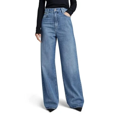 Abbildung von G Star RAW Damen Deck 2.0 High Loose Jeans, Blau (Faded Everglade D23591 D301 G357), 24W / 32L