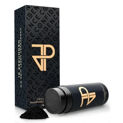 Abbildung von JP Confidence Premium Streuhaar zur Haarverdichtung Friseurqualität 100% natürlich Authentischer Look für Männer &amp; Frauen Schwarz