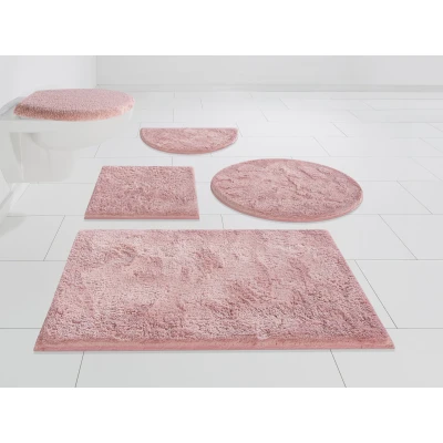 Abbildung von my home Badematte &quot;Jos&quot;, Höhe 22 mm, rutschhemmend beschichtet, fußbodenheizungsgeeignet schnell trocknend, Badematten in Pastell Farben, Badteppich als 3 teiliges Set erhältlich