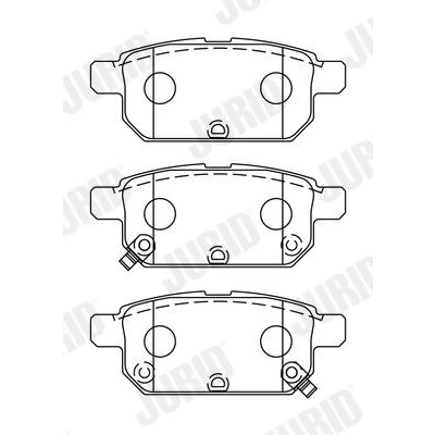 Abbildung von JURID 573384J Bremsbelagsatz mit akustischer Verschleißwarnung ohne Zubehör SUZUKI: SX4 II S Cross, SWIFT 4, Vitara IV SUV