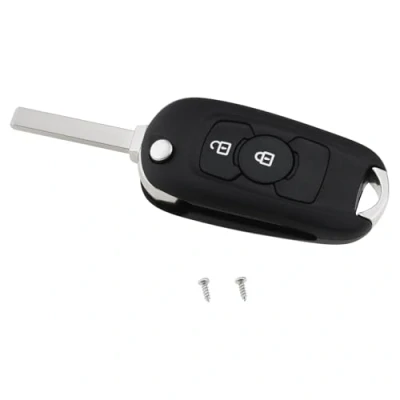 Abbildung von ECSiNG Klappbares Auto Fernschlüsselgehäuse mit 2 Tasten Kompatibel Vauxhall Astra K 2015 2016 2017 2018 2019 2020 Opel Ersatzschlüsselgehäuse