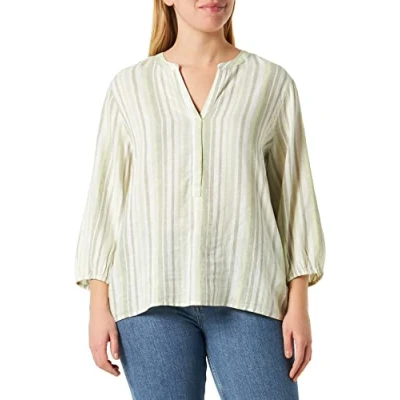 Abbildung von Gerry Weber 3/4 ARM Gestreifte Bluse, Damen, Größe: 34, Grün streifen