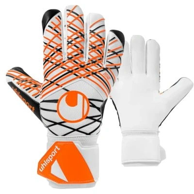 Abbildung von uhlsport Classic Soft HN Comp Fußball Torwarthandschuhe für Kinder und Herren, Torwart Handschuhe, Fussball Handschuhe mit Handgelenkfixierung Half Negative Innennahtkonstruktion