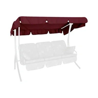 Abbildung von Angerer Freizeitmöbel GmbH Hollywoodschaukel Sonnendach passend für viele 3 Sitzer Hollywoodschaukeln Schaukeldach Made in Germany (Swingtex Bordeaux, 210 x 145 cm)