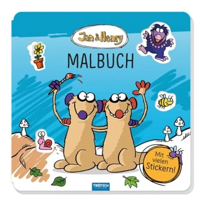 Abbildung von Trötsch Jan und Henry Malbuch mit Stickern: Beschäftigungsbuch Ausmalbuch Stickerbuch (Jan &amp; Henry)
