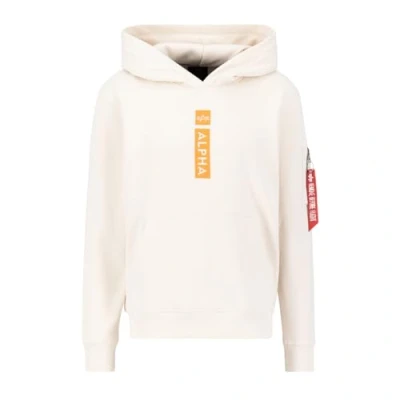 Abbildung von Alpha Industries Hoody Kapuzenpullover, Herren, Größe: Medium, Stream white