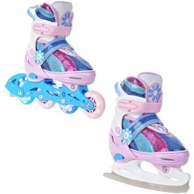 Abbildung von Verstellbare Rollschuhe 2in1 Senia Rosa/Lila