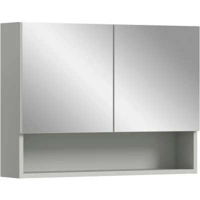 Abbildung von welltime Spiegelschrank &quot;Calcio, Breite 74 cm, 2 Spiegeltüren, 1 Einlegeboden, 3 Fächer&quot;, Badschrank, Bad Möbel, Badezimmer