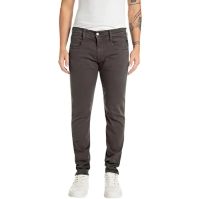 Abbildung von Replay Herren Jeans Anbass Slim Fit Hyperflex Colour X Lite mit Stretch, Grey (Wood 393), 30W / 32L