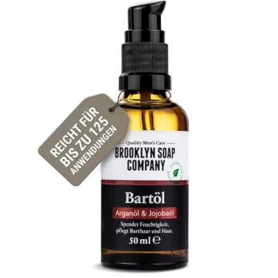 Abbildung von Bartöl (50ml) · BROOKLYN SOAP COMPANY Beard Oil für Herren· Tägliche Bartpflege einen weicherer Bart &amp; weniger Jucken ✓