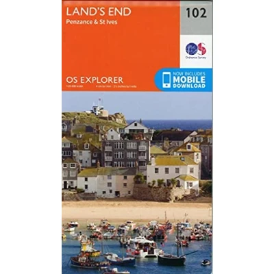 Abbildung von Ordnance Survey GB Explorer Map Blatt 102: Penzance &amp; St Ives (OS Explorer, Band 102)