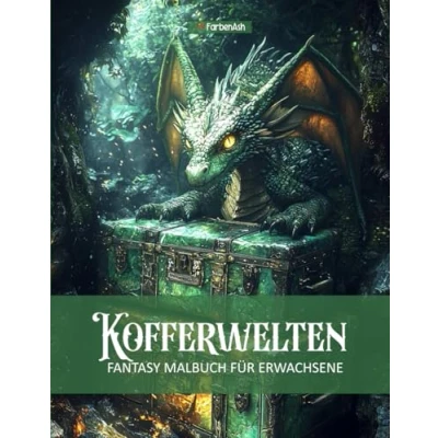 Abbildung von Kofferwelten Fantasy Malbuch für Erwachsene: 60 fantastische Motive zum Ausmalen Hexen, Drachen, Elfen und andere ... Ausmalbuch Entspannen Stress abbauen